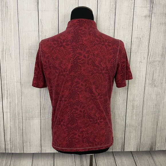Tommy Bahama Men's Medium Red Trim Fit Pima Cotton Shorts Sleeve Polo Shirt - Picture 6 of 7